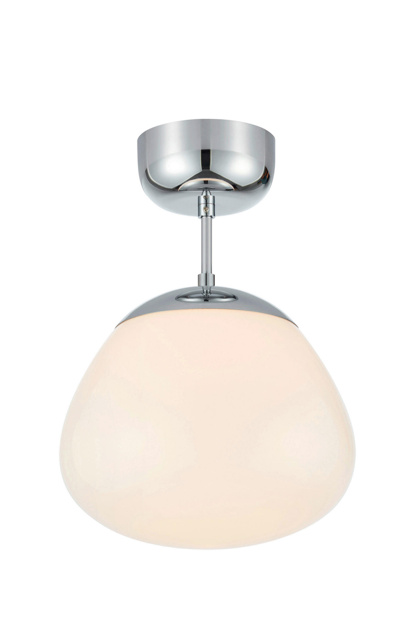 DECKENLEUCHTE Rise 25/36,5/25 cm  - Chromfarben/Weiß, Basics, Glas/Metall (25/36,5/25cm) - Markslöjd