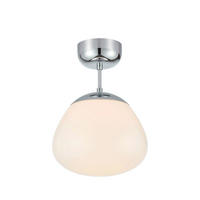 DECKENLEUCHTE Rise 25/36,5/25 cm  - Chromfarben/Weiß, Basics, Glas/Metall (25/36,5/25cm) - Markslöjd