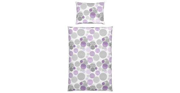 Bettwäsche Adelheid 140/200cm - Taupe/Blau, KONVENTIONELL, Textil (140/200cm) - Ombra