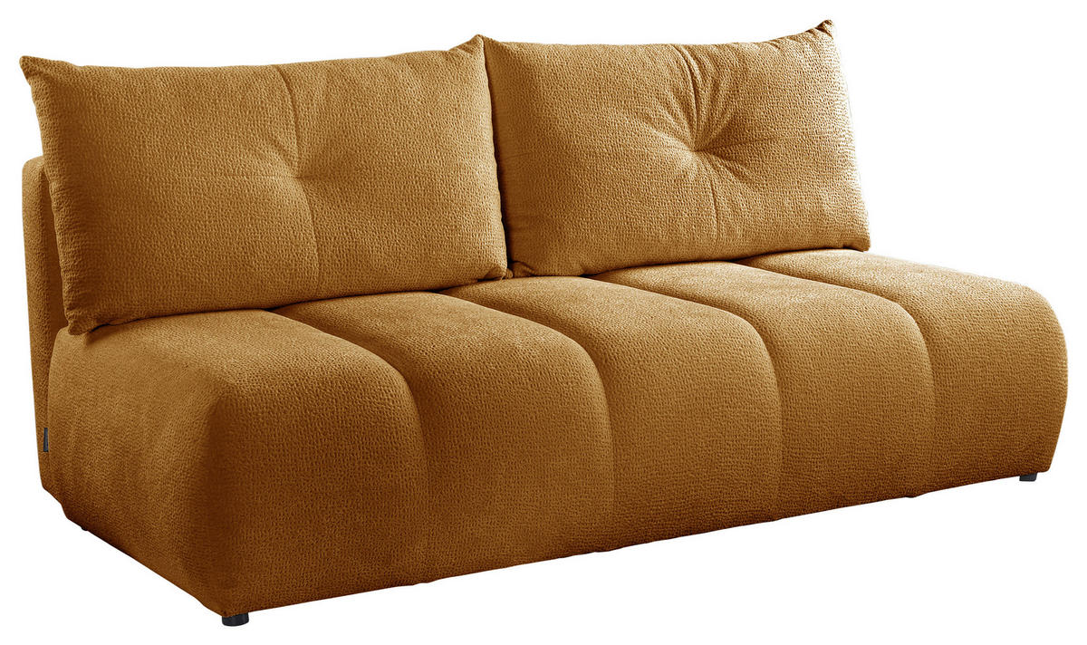 SCHLAFSOFA  mit Bettkasten erhältlich, Bettfunktion erhältlich Struktur Goldfarben  - Goldfarben/Creme, Design, Holz/Textil (209/100/103cm) - MID.YOU