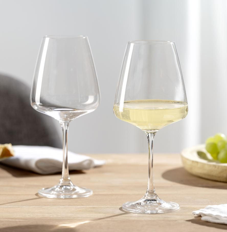 SKLENICE NA BÍLÉ VÍNO - čiré, Design, sklo (540ml) - Leonardo