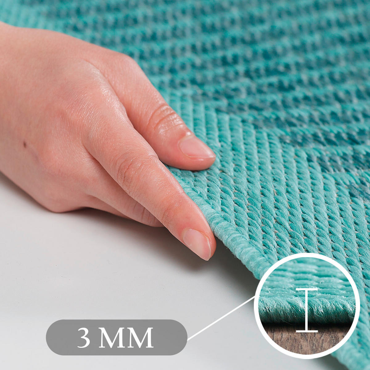 OUTDOORTEPPICH 200 cm GIZA Blau  - Blau, Basics, Textil (200cm) - Novel