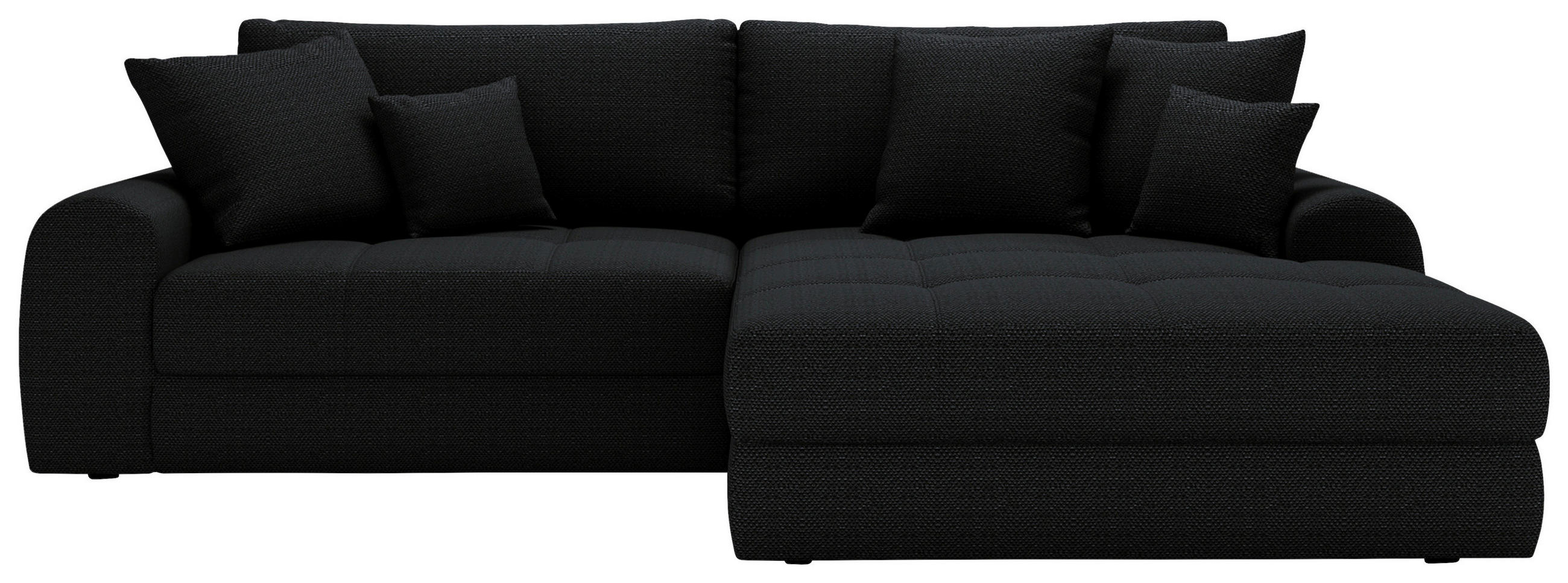 ECKSOFA LORSON Schwarz Struktur  - Schwarz, Design, Kunststoff/Textil (290/208cm) - Livetastic