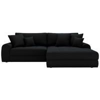 ECKSOFA LORSON Schwarz Struktur  - Schwarz, Design, Kunststoff/Textil (290/208cm) - Livetastic