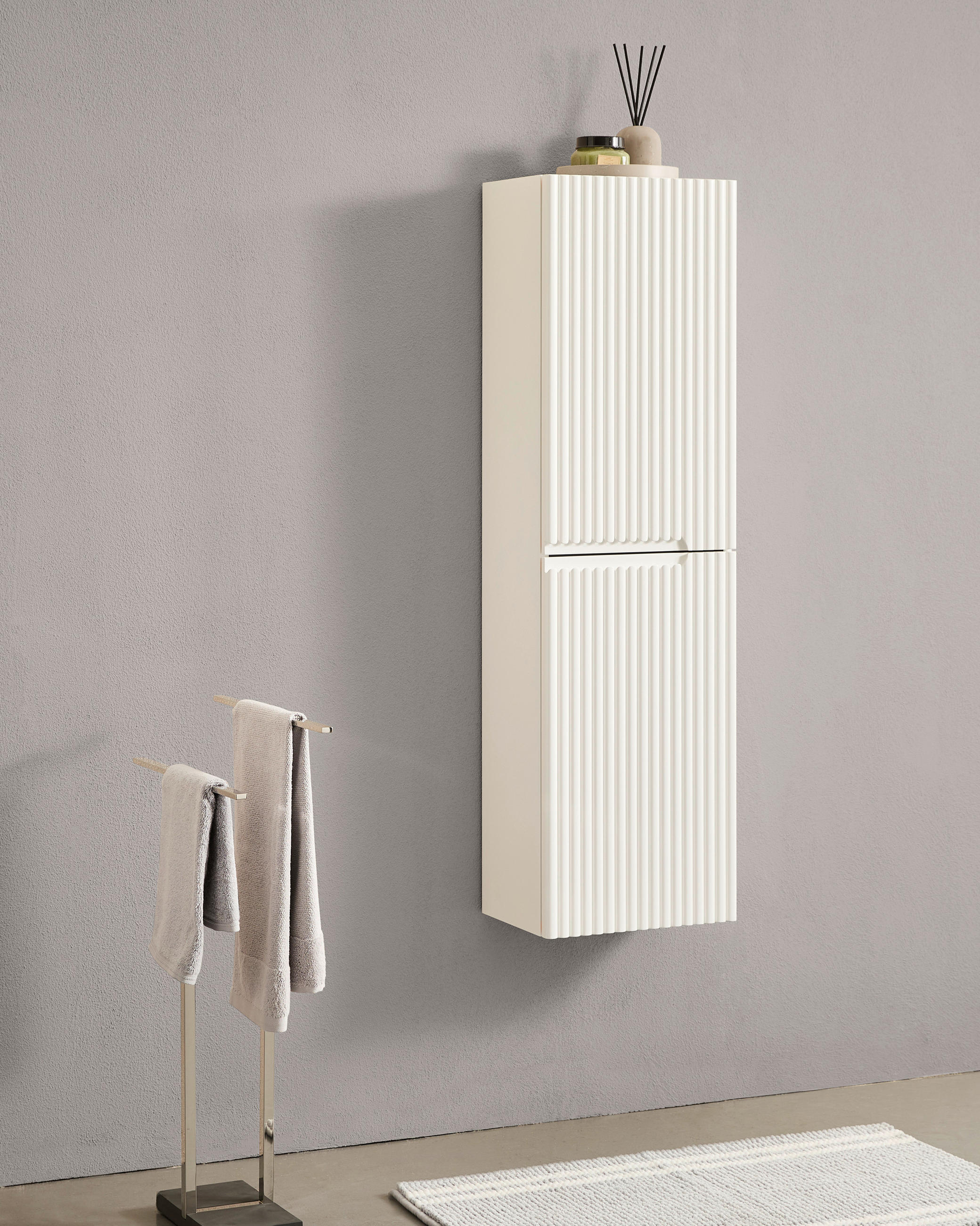 MIDISCHRANK 40/138/27 cm  - Weiß, MODERN, Glas/Holzwerkstoff (40/138/27cm) - MID.YOU