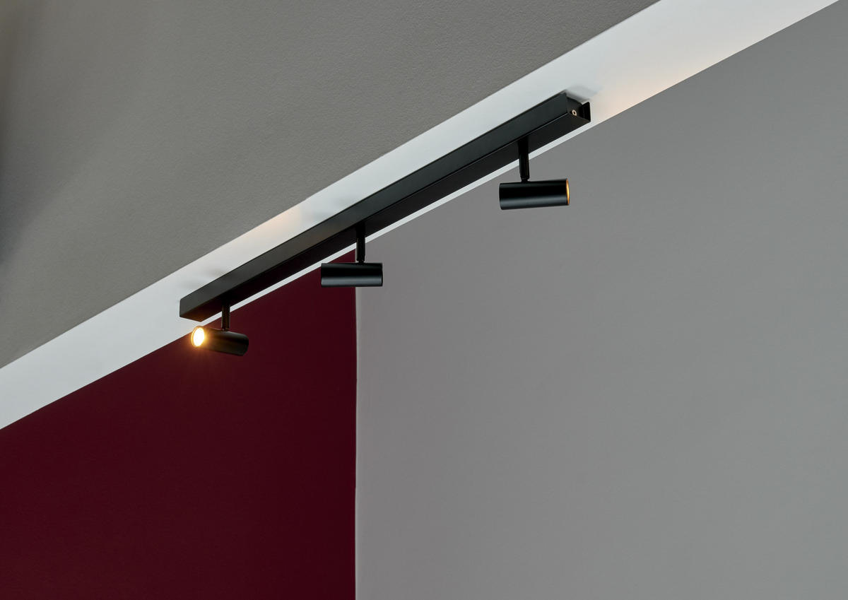 LED-DECKENSTRAHLER 78/3,5/12 cm   - Schwarz, Design, Metall (78/3,5/12cm) - Nordlux