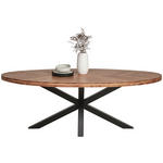 ESSTISCH in Holz 220/110/76 cm   - Schwarz/Naturfarben, Trend, Holz/Metall (220/110/76cm) - Ambia Home