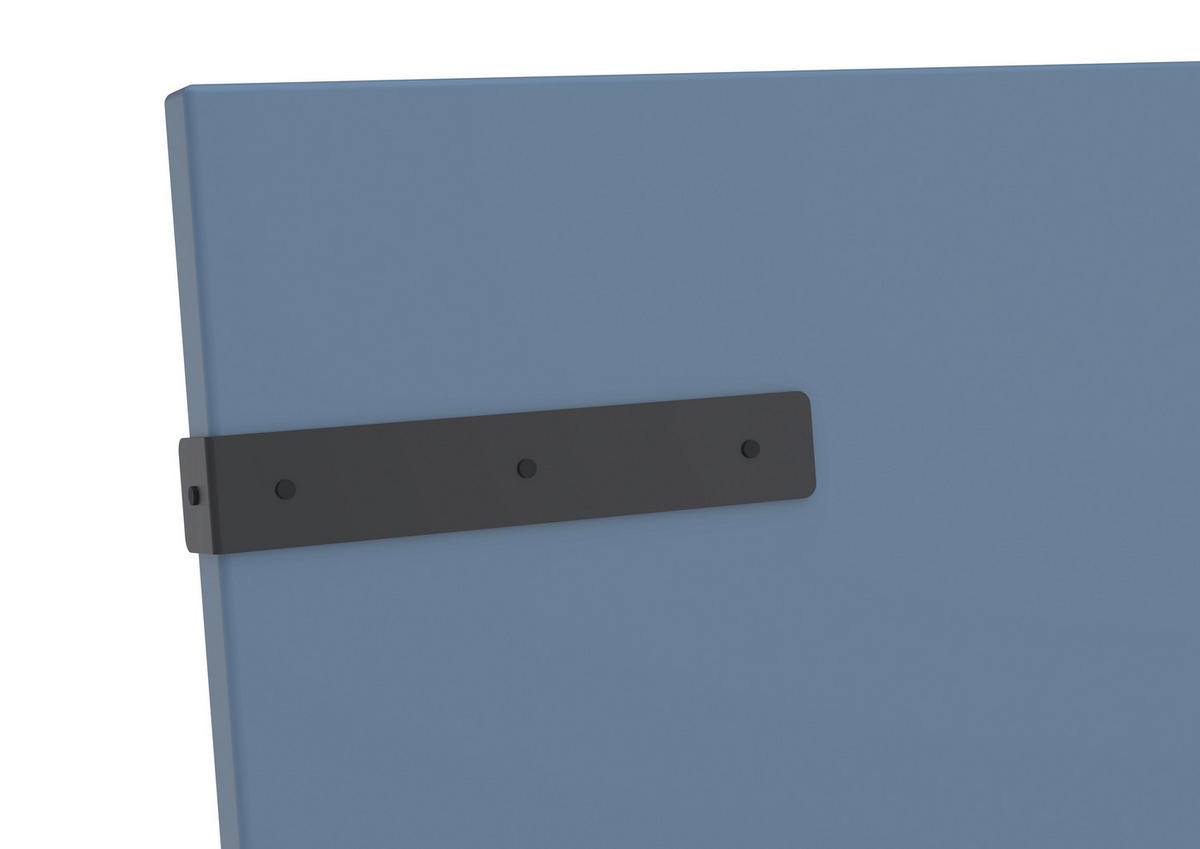 BETT 200/200 cm,  in Blau  - Blau/Schwarz, Design, Metall (200/200cm) - Xora