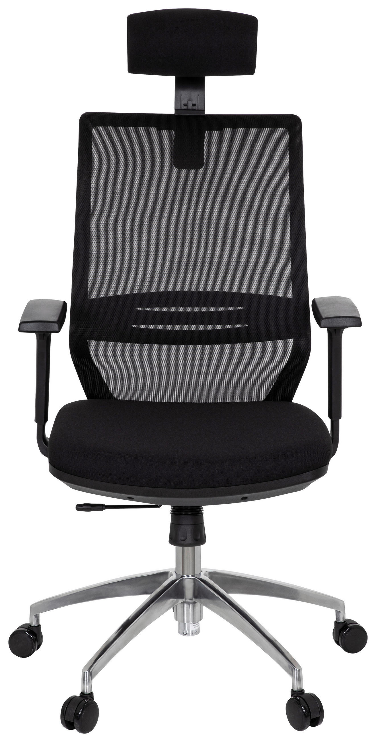 VRTLJIVI STOL umetna masa, tekstil črna  - barve kroma/črna, Moderno, kovina/umetna masa (61/138/60cm) - MID.YOU