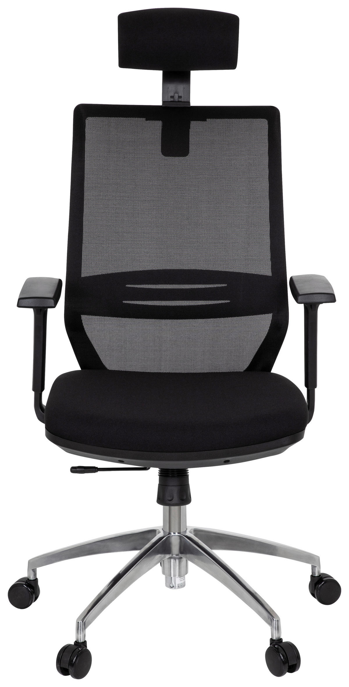 OTOČNÁ STOLIČKA, sieťovina, plochá tkanina, čierna - čierna/chrómová, Modern, kov/textil (61/138/60cm) - MID.YOU