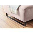 ECKSOFA  in Cord Rosa  180/266 cm  - Schwarz/Rosa, KONVENTIONELL, Textil/Metall (180/266cm) - Hom`in
