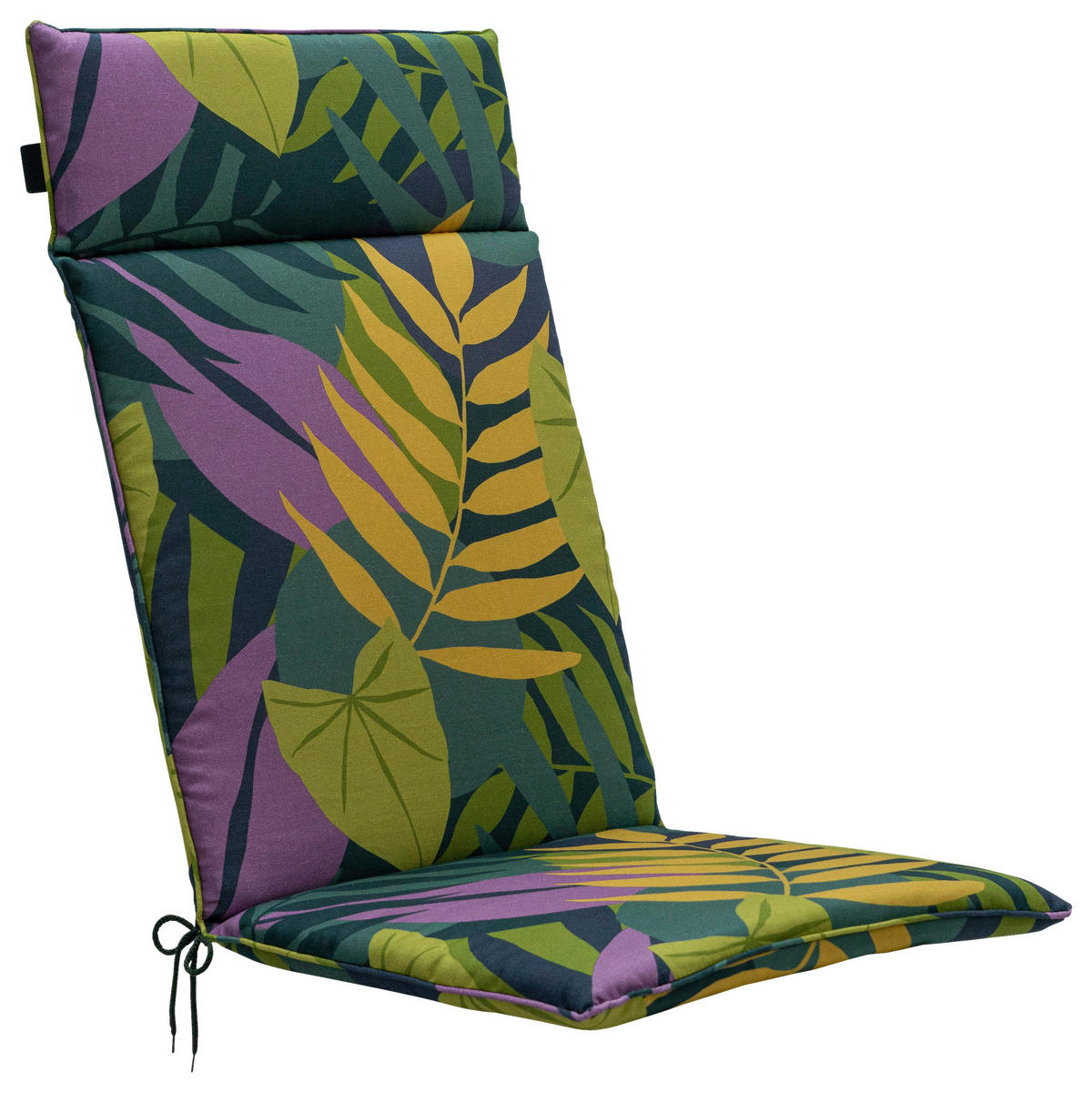 SESSELAUFLAGE in Gelb, Grün, Lila Floral  - Gelb/Lila, Basics, Textil (50/4/120cm)