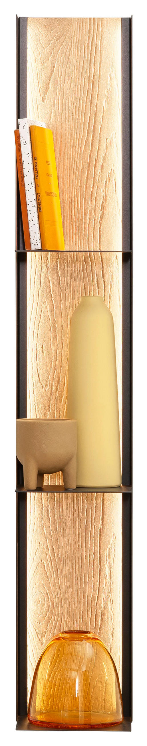 WANDREGAL  19/115/24 cm  - Eichefarben/Anthrazit, Design, Holz/Metall (19/115/24cm) - Schöner Wohnen