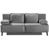 SCHLAFSOFA in Hellgrau  - Hellgrau/Schwarz, KONVENTIONELL, Textil/Metall (197/91/88cm) - Novel