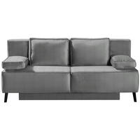 SCHLAFSOFA in Hellgrau  - Hellgrau/Schwarz, KONVENTIONELL, Textil/Metall (197/91/88cm) - Novel