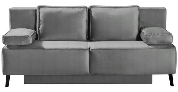 SCHLAFSOFA in Hellgrau  - Hellgrau/Schwarz, KONVENTIONELL, Textil/Metall (197/91/88cm) - Novel