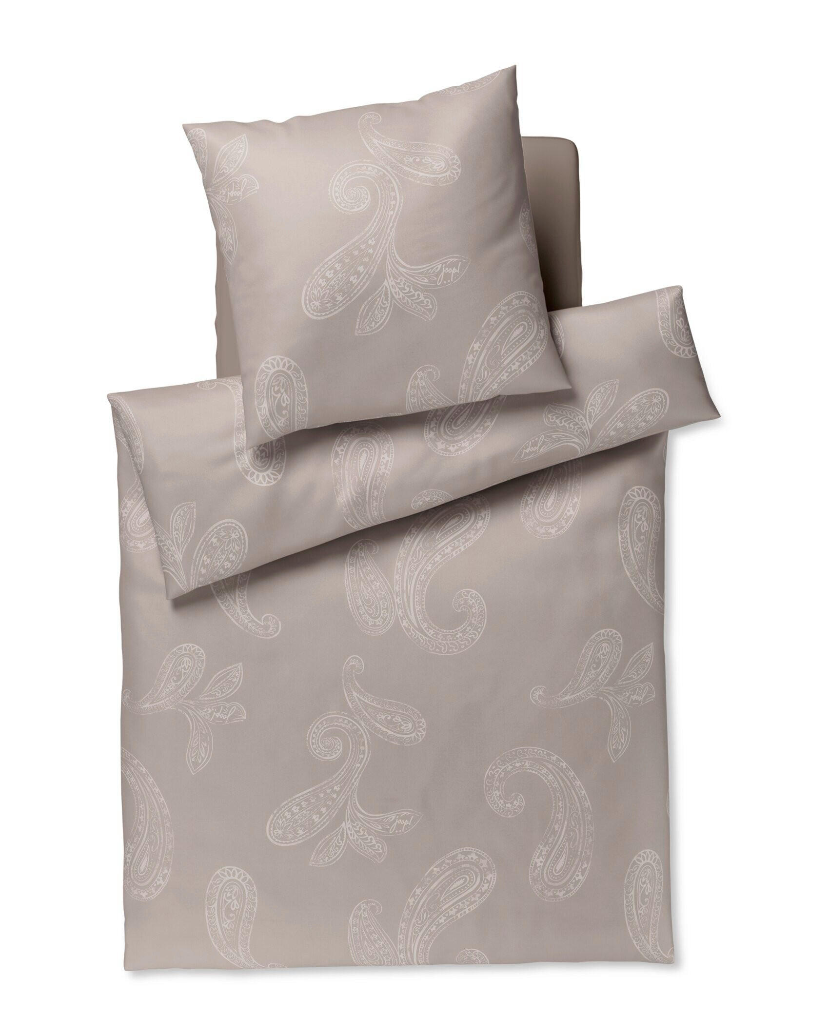 BETTWÄSCHE 2-teilig JOOP! PAISLEY Jersey 155/220 cm  - Taupe, Basics, Textil (155/220cm) - Joop!