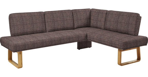 ECKBANK 280/174 cm in Eichefarben, Dunkelbraun - Eichefarben/Dunkelbraun, Design, Holz/Textil (280/174cm) - Dieter Knoll