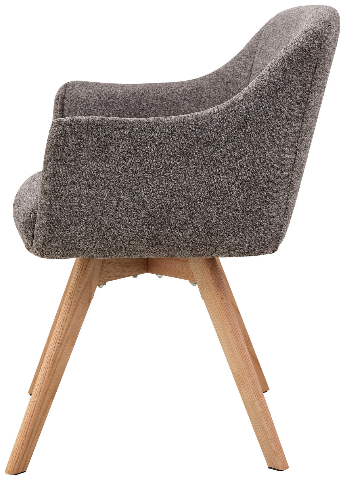 ARMLEHNSTUHL in Holz, Metall, Textil Braun  - Braun/Naturfarben, KONVENTIONELL, Holz/Textil (61/85,5/63,5cm) - Livetastic