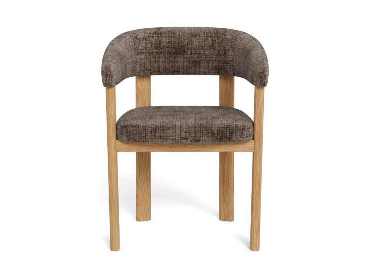 ARMLEHNSTUHL   Chenille  Braun  - Eichefarben/Braun, KONVENTIONELL, Holz/Textil (60/78/54cm) - MID.YOU