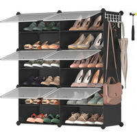 REGÁL NA TOPÁNKY, čierna, biela, 82/92/32 cm - čierna/biela, Basics, kov/plast (82/92/32cm)