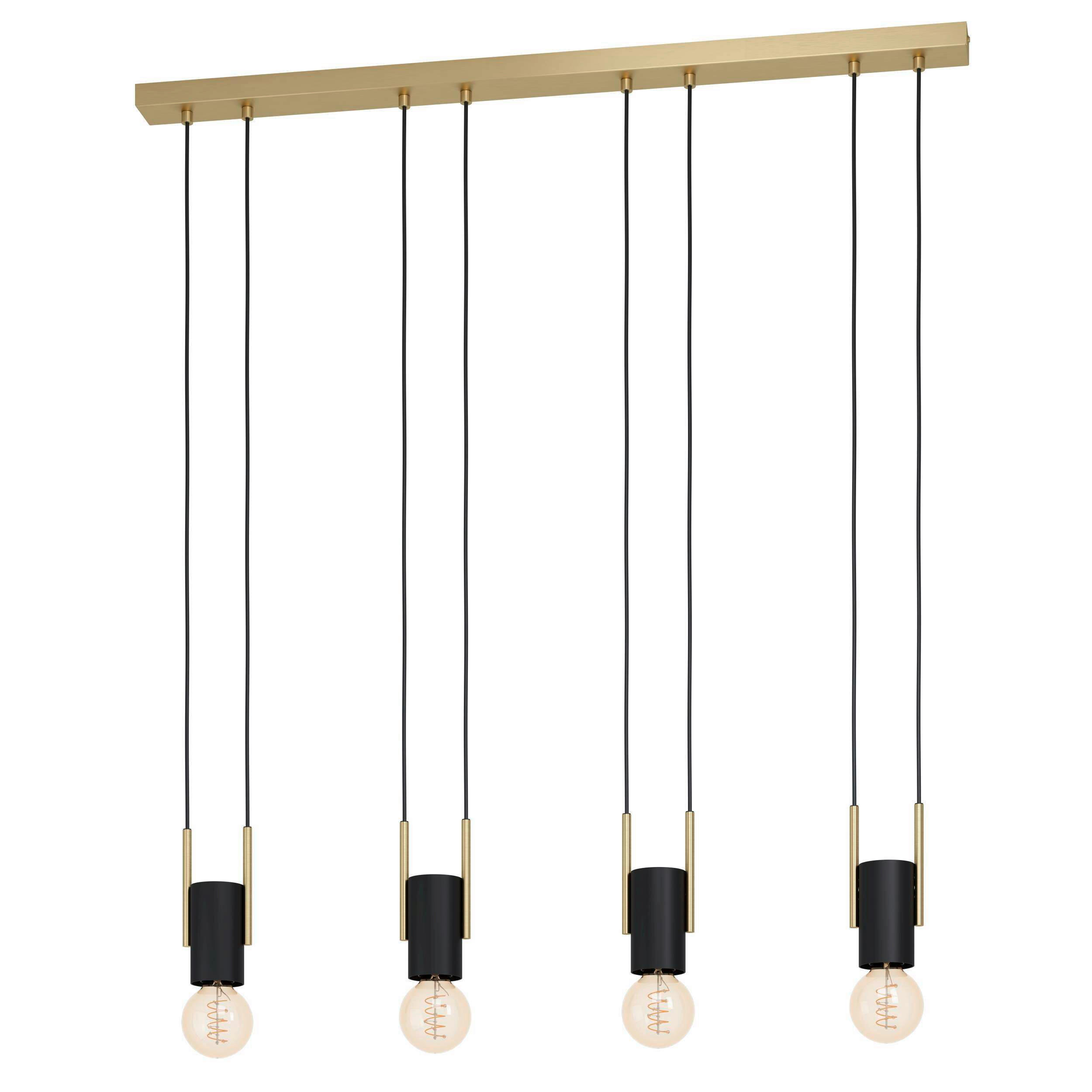 HÄNGELEUCHTE 93/5,5/110 cm    - Messingfarben/Schwarz, Design, Metall (93/5,5/110cm) - Eglo