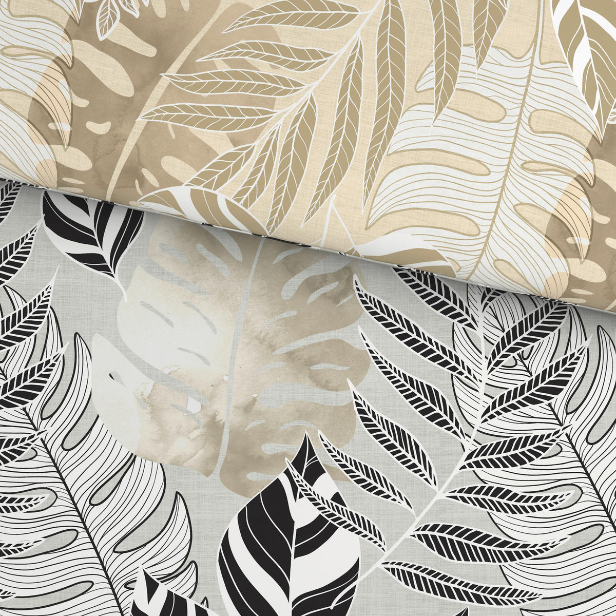 WENDEBETTWÄSCHE 2-teilig Satin 140/200 cm  - Elfenbein, KONVENTIONELL, Textil (140/200cm) - Esposa