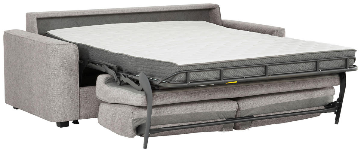 SCHLAFSOFA Webstoff Grauweiß  - Grauweiß/Schwarz, Design, Kunststoff/Textil (186/83/100cm) - Xora