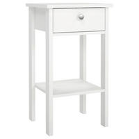 NACHTSCHRANK 40/70,1/34,2 cm  - Silberfarben/Weiß, MODERN, Holzwerkstoff/Metall (40/70,1/34,2cm) - MID.YOU