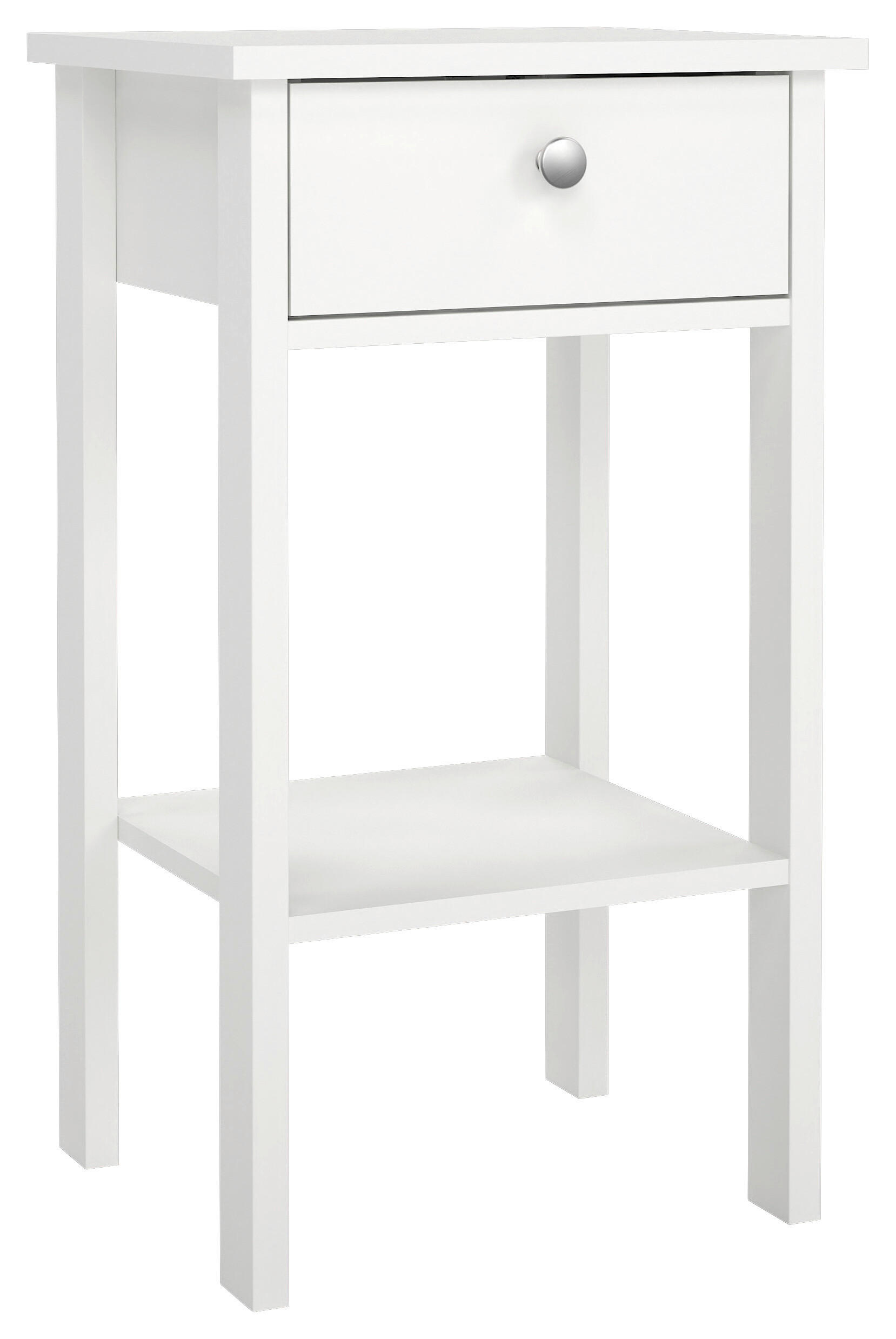 P & B Nachtschrank Madrid 172301 Weiß 40x70.1x34.2 cm