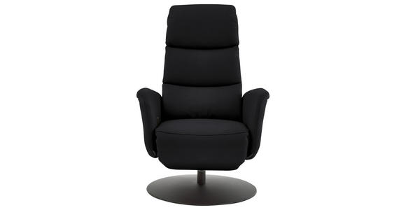RELAXSESSEL in Leder Schwarz  - Schwarz, Design, Leder/Metall (76/108/86cm) - Dieter Knoll