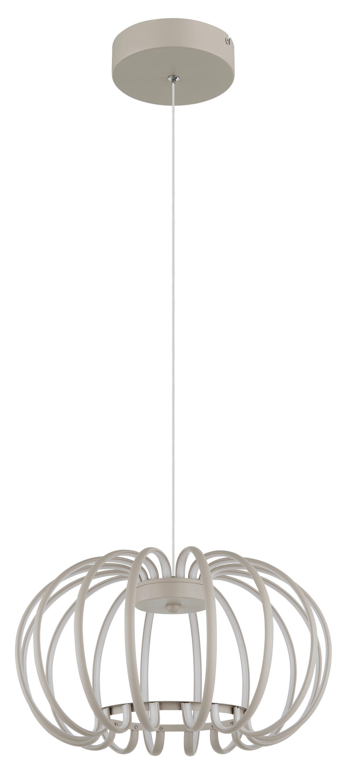 LED-HÄNGELEUCHTE 40/120 cm  - Sandfarben/Weiß, Design, Kunststoff/Metall (40/120cm) - Globo