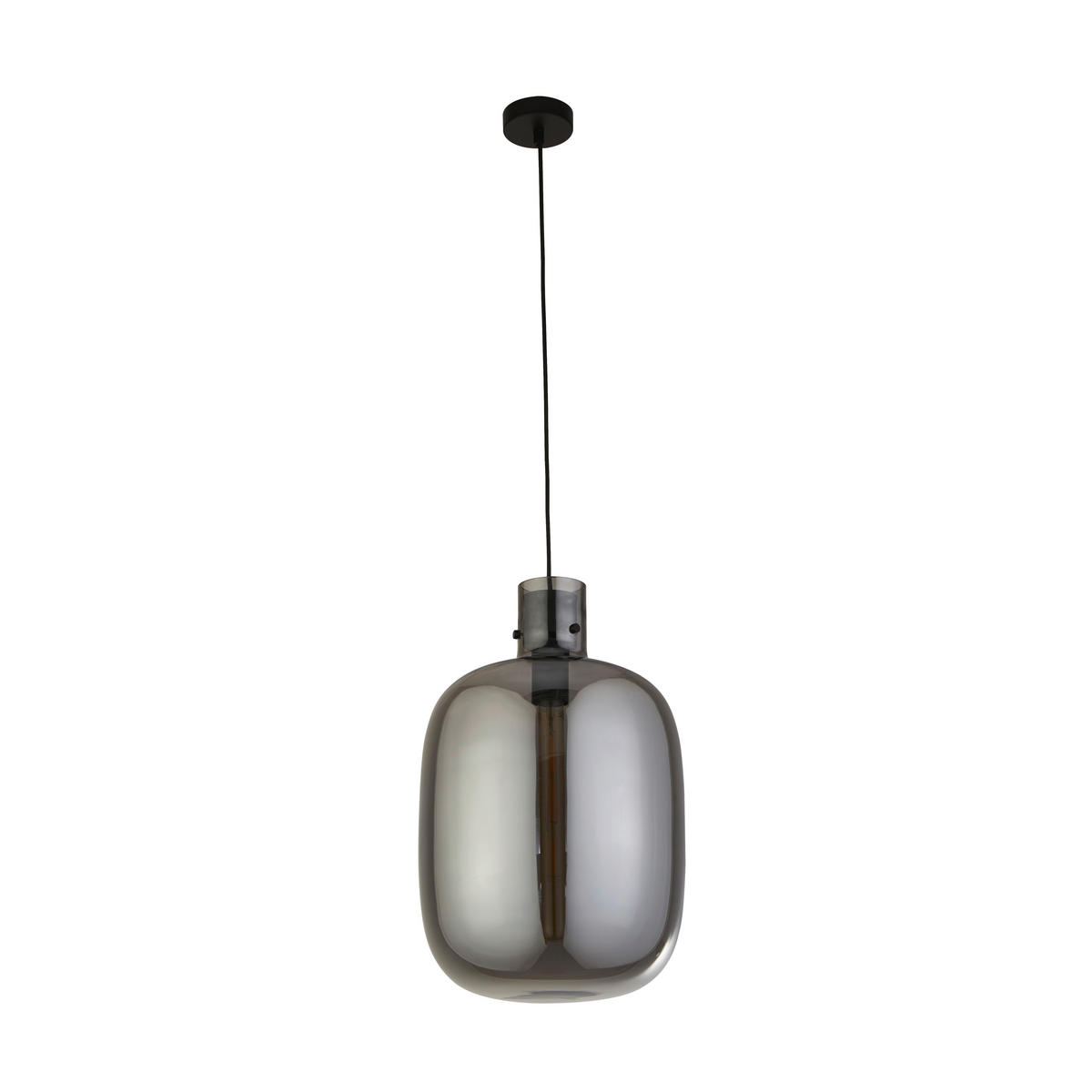 VISEČA SVETILKA  Barrel      30/127 cm      E27 - črna, Design, kovina/steklo (30/127cm)