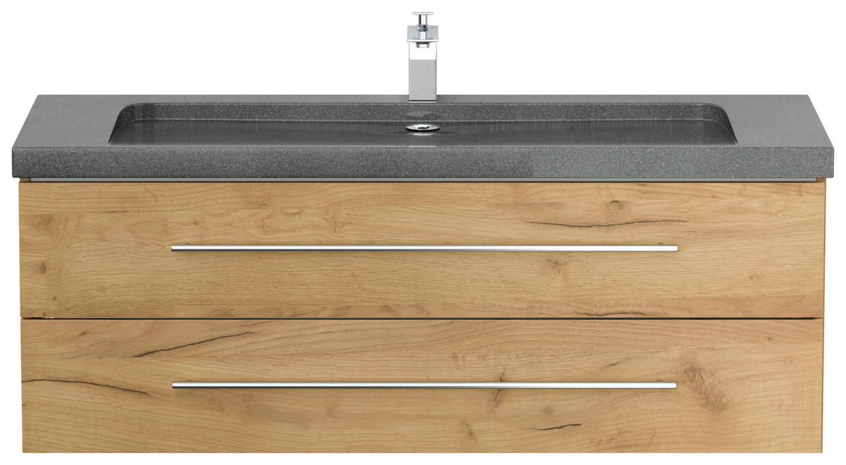 WASCHTISCHKOMBI 130 cm  - Eichefarben, Basics, Holzwerkstoff/Stein (130cm) - MID.YOU