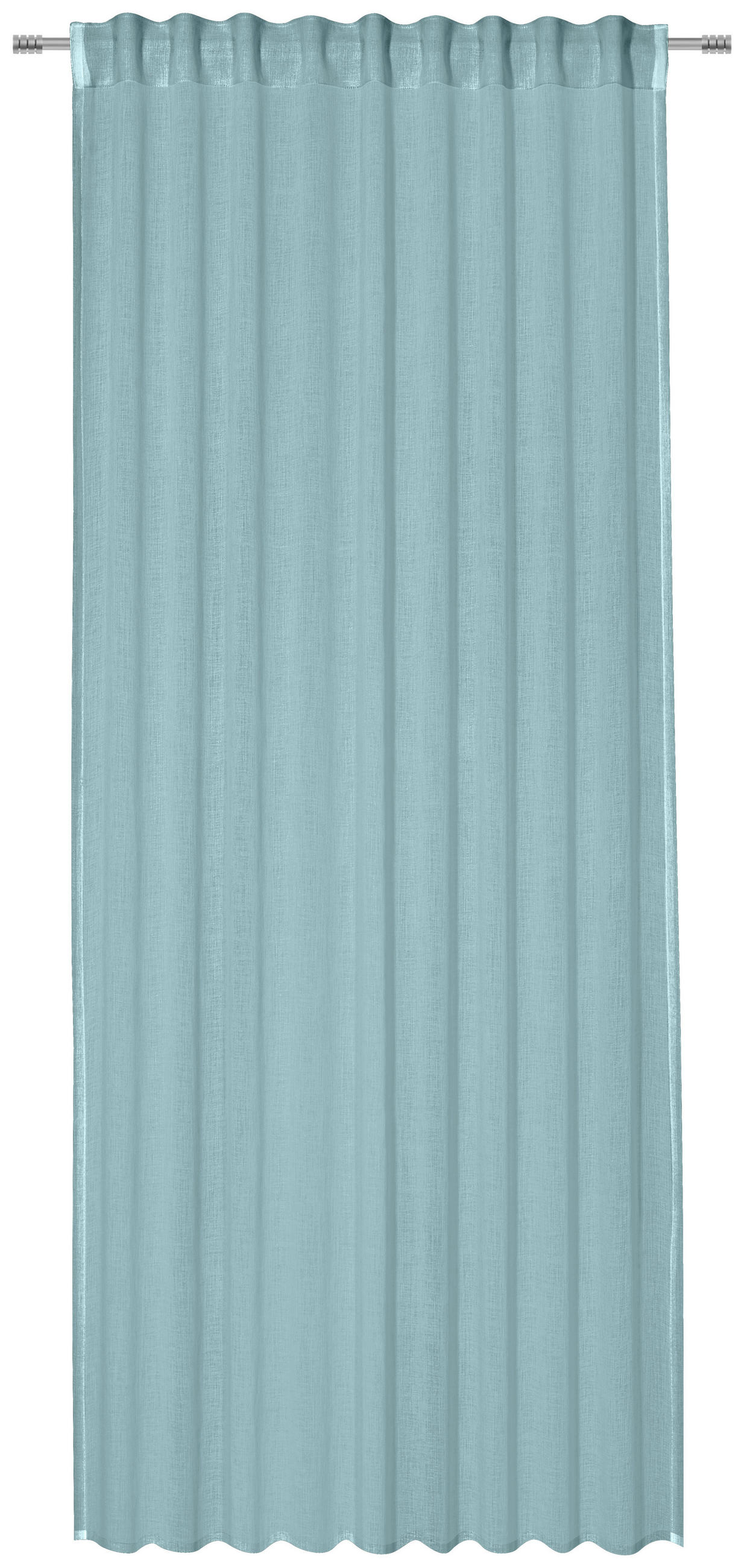 FERTIGVORHANG transparent  - Türkis, Basics, Textil (140/245cm) - Boxxx