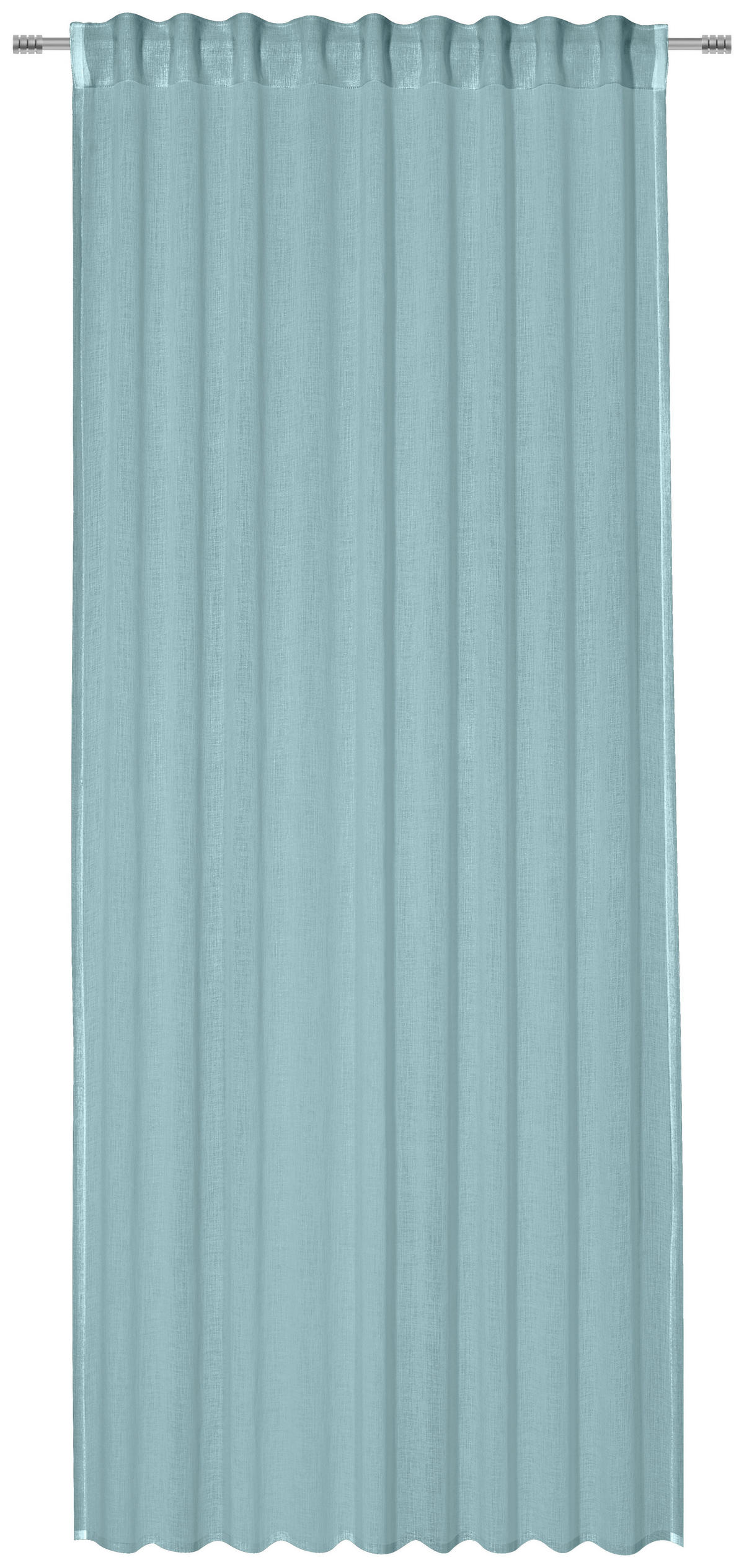 FERTIGVORHANG transparent  - Türkis, Basics, Textil (140/245cm) - Boxxx
