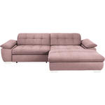 ECKSOFA in Mikrofaser Altrosa  265/180 cm  - Chromfarben/Altrosa, Design, Textil/Metall (265/180cm) - Carryhome