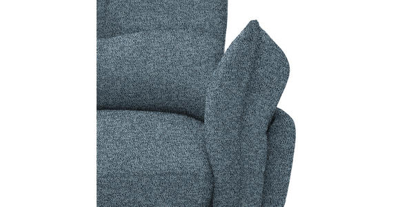 ECKSOFA in Bouclé Blau  - Blau/Schwarz, Design, Textil/Metall (220/250cm) - Xora