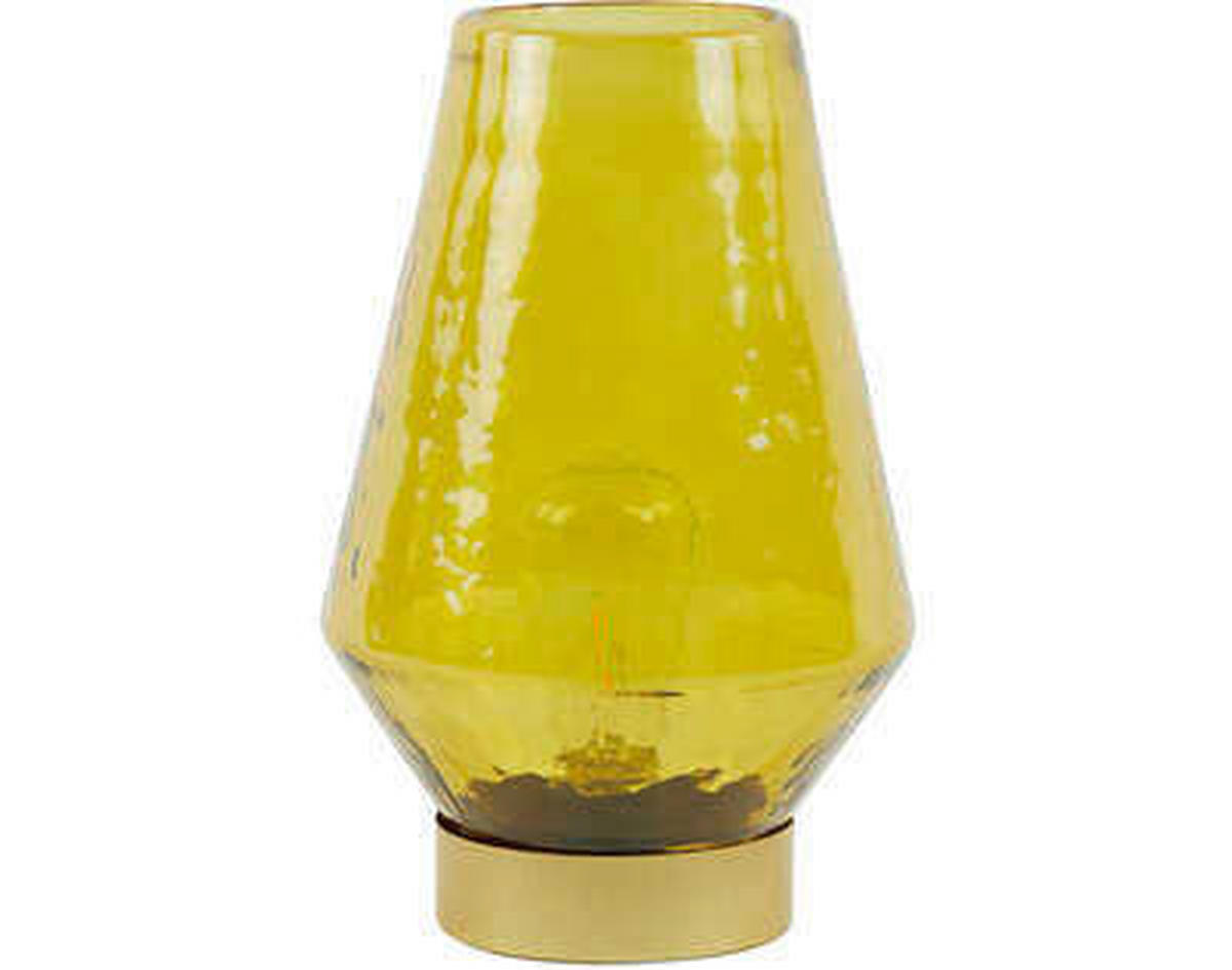 LED-TISCHLEUCHTE 16/23,5/16 cm  - Goldfarben/Dunkelgelb, Basics, Glas (16/23,5/16cm) - Light & Living