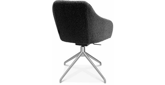 ARMLEHNSTUHL in Aluminium Flachgewebe - Alufarben/Grau, Design, Textil/Metall (58/81,5-84,5/60cm) - Johann Jakob