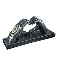 SKULPTUR - Silberfarben, Basics, Kunststoff (35/16/9,5cm)