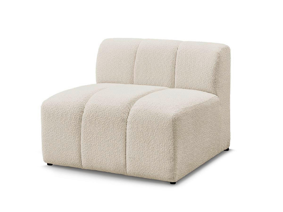 SOFAELEMENT ANNECY Bouclé Beige  - Beige/Schwarz, MODERN, Kunststoff/Textil (91/72/91cm)