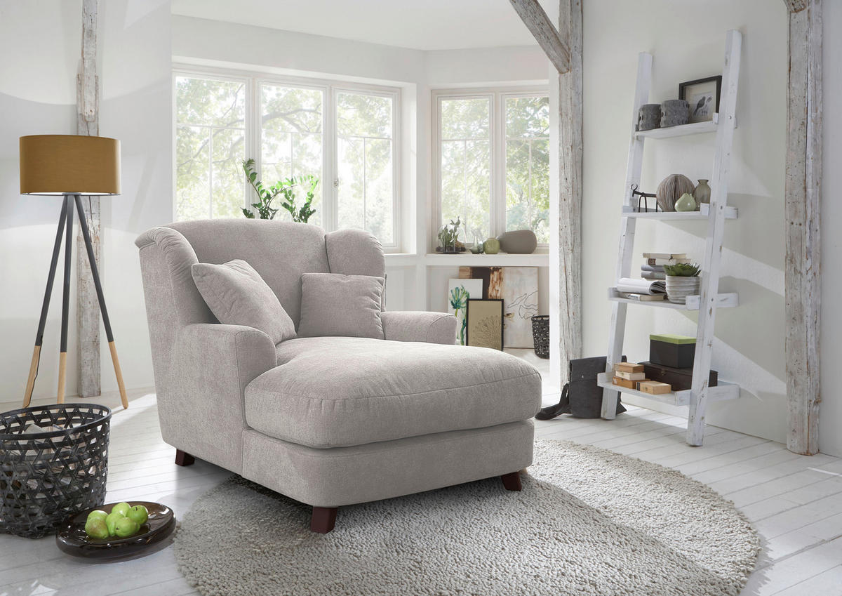 XXL-SESSEL - Dunkelbraun/Creme, MODERN, Holzwerkstoff/Textil (109/104/145cm) - Sit & More
