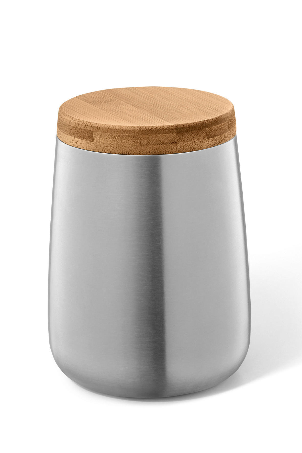 POSODA ZA SHRANJEVANJE        11/15 cm      - barve nerjavečega jekla, Basics, kovina/les (11/15cm) - Zack