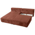 ECKSOFA in Cord Bronzefarben  - Schwarz/Bronzefarben, MODERN, Holz/Textil (145/210cm) - Carryhome