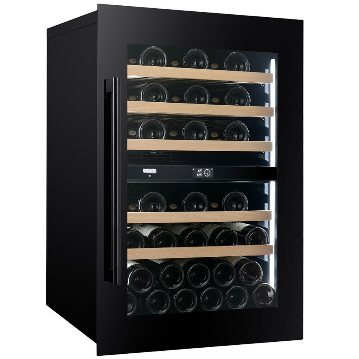 WEINKÜHLSCHRANK DVP-44.120DB  - Schwarz, Basics, Glas/Holz (59/88,2/57,1cm)