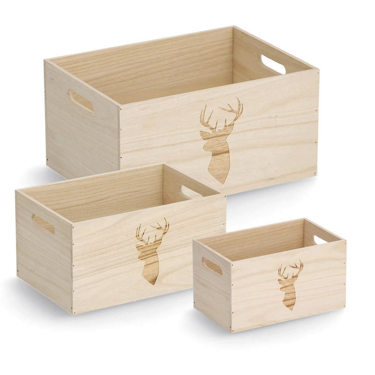 AUFBEWAHRUNGSBOX     - Naturfarben, Basics, Holz (25/15/14cm)