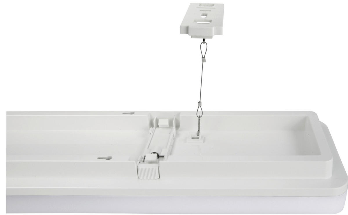 BADEZIMMER-DECKENLEUCHTE white² 120/14/5,2 cm   - Weiß, Basics, Kunststoff (120/14/5,2cm)