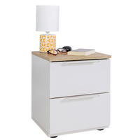 NOČNA OMARICA, barve hrasta, kašmir  - kašmir/barve hrasta, Konvencionalno, leseni material (36/43/35cm) - Xora