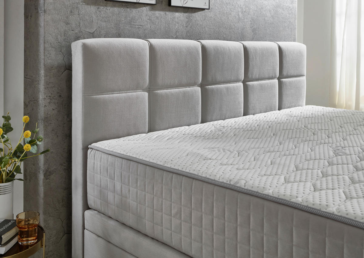 BOXBETT 180/200 cm  in Hellgrau  - Hellgrau, KONVENTIONELL, Textil (180/200cm) - Boxxx